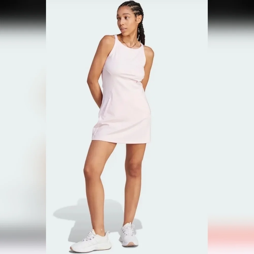 Adidas City Break Baby Pink Athletic Dress Tennis Golf Activewear Small - Picture 6 of 14